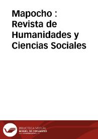 Mapocho : Revista de Humanidades y Ciencias Sociales