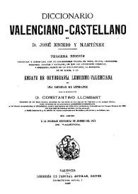 Diccionario valenciano-castellano. Volumen I : A-Estalviu