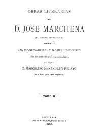 Obras literarias de D. José Marchena. Tomo II