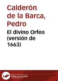 El divino Orfeo (versión de 1663)