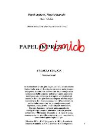 Papel impreso- Papel oprimido