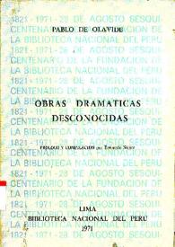 Obras dramáticas desconocidas : [El Zeloso Burlado, La Fedra]