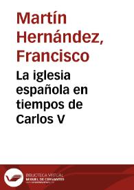 La iglesia española en tiempos de Carlos V
