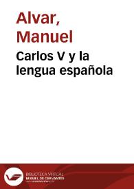 Carlos V y la lengua española