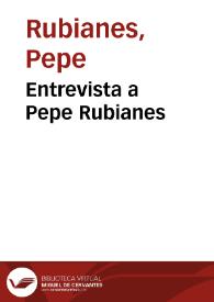Entrevista a Pepe Rubianes