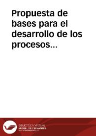 Propuesta de bases para el desarrollo de los procesos de inspección y de las tablas para la base de datos y la confección de informes