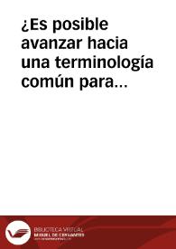 ¿Es posible avanzar hacia una terminología común para los archivos audiovisuales?
