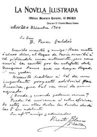[Carta de Vicente Blasco Ibáñez a Benito Pérez Galdós, Madrid, 20 de diciembre de 1907]