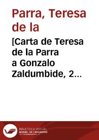 [Carta de Teresa de la Parra a Gonzalo Zaldumbide, 2 de diciembre de 1924]