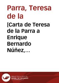 [Carta de Teresa de la Parra a Enrique Bernardo Núñez, París, 25 de noviembre]