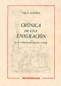 Crónica de una emigración : [la cultura de los republicanos españoles en 1939]