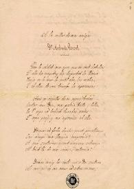 Recull factici de poemes en català i castellà, alguns dedicats a Madrona Renart