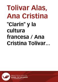 'Clarín' y la cultura francesa