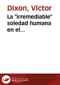 La 'irremediable' soledad humana en el teatro de Buero Vallejo