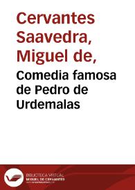 Comedia famosa de Pedro de Urdemalas