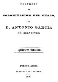 Proyecto de colonización del Chaco