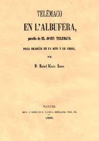 Telémaco en l'Albufera, parodia de El joven Telémaco : pieza bilingüe en un acto y en verso