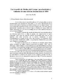 Un Lazarillo de Medina del Campo : peculiaridades y variantes de una edición desconocida de 1554