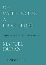 De Valle-Inclán a León Felipe