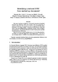 Identifying a reduced DTD from marked up documents