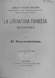 La literatura francesa moderna I. El romanticismo