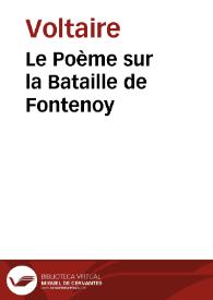 Le Poème sur la Bataille de Fontenoy