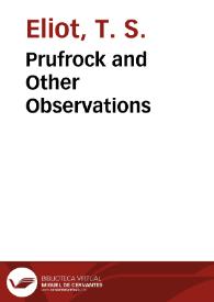 Prufrock and Other Observations