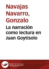 La narración como lectura en Juan Goytisolo