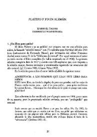 'Platero y yo' en alemán