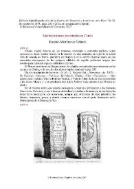 Lápidas romanas encontradas en Clunia
