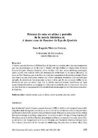 Proceso de 'mise en abîme' y parodia de la novela histórica en 'A ilustre casa de Ramires' de Eça de Queirós