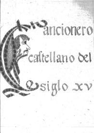 Cancionero castellano del siglo XV