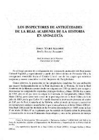 Los inspectores de antigüedades de la Real Academia de la Historia en Andalucía