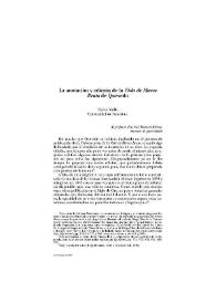 La anotación y edición de la 'Vida de Marco Bruto' de Quevedo