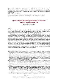 Quintus Iunius Rusticus, gobernador de Hispania citerior bajo Antonino Pío