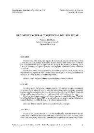 Regímenes natural y artificial del río Júcar