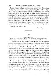 Documentos para la bibliografía de D. Manuel José Quintana