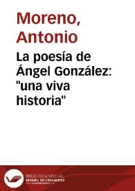 La poesía de Ángel González: 
