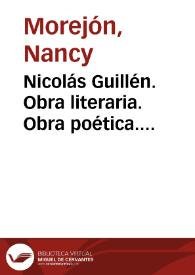 Introducción a la obra de Nicolás Guillén