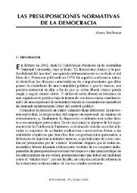 Las presuposiciones normativas de la democracia