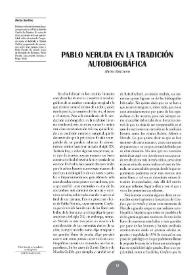Pablo Neruda en la tradición autobiográfica