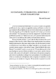 Necesitados, intolerantes, homicidas y malos samaritanos
