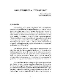 Los jueces frente al 'Coto Vedado'