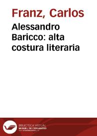 Alessandro Baricco: alta costura literaria