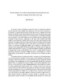'Pamela Andrews o La virtud recompensada' de Samuel Richardson, en la traducción de Ignacio García Malo (1794-1795)
