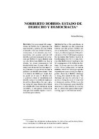Norberto Bobbio: Estado de Derecho y democracia