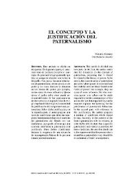 Concepto y fundamentación del paternalismo jurídico