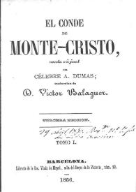El Conde de Monte-Cristo, novela original. Tomo 1