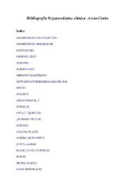 Bibliografía hispano-latina clásica. Accio-Catón