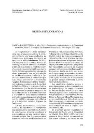 Investigaciones Geográficas, nº 41. Reseñas bibliográficas